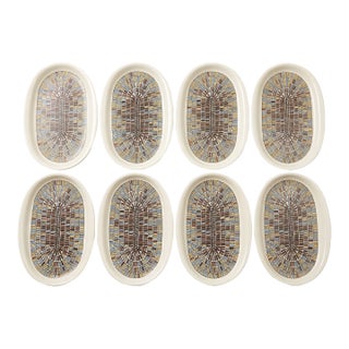 1970s Yūsuke Aida for Nikko Venture "Sierra" Oblong Platters - Set of 8 For Sale