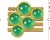 Five 14k Yellow Gold Rings With Cabochon-Cut Emeralds Size 6.5 For Sale - Image 14 of 14