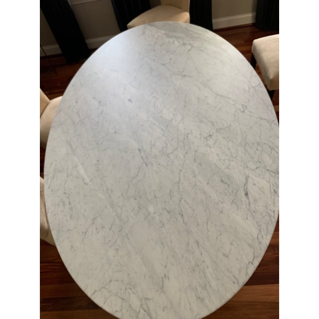 Restoration Hardware Aero Marble Oval Dining Table Chairish