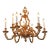 Mid 20th Century Italian Gilt Bronze Baroque / Rococo Style 10 Light Chandelier For Sale