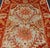 Early 20th Century Antique Turkish Oushak With Elegant Motifs in Red, Ivory, Gold and Salmon Pink 7 X 9'8 For Sale - Image 5 of 15