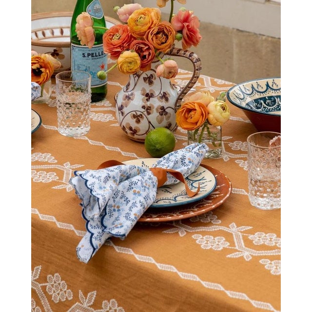 Our Little Flower collection features a beautiful ditsy floral print. Hand-blocked by artisans onto 100% cotton, the...