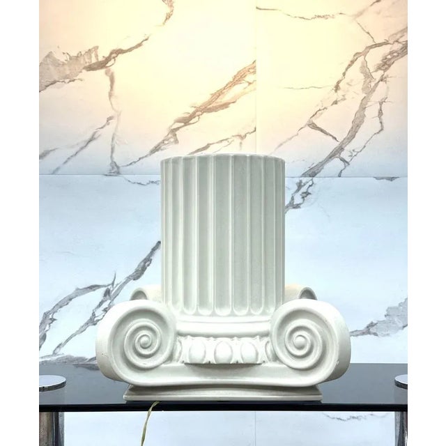 Vintage Ceramic Lamp, 1980 For Sale - Image 3 of 10