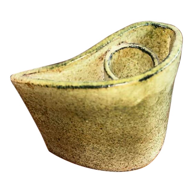1970s Abstract Organic Form Handcrafted Ceramic Vase / Holder For Sale