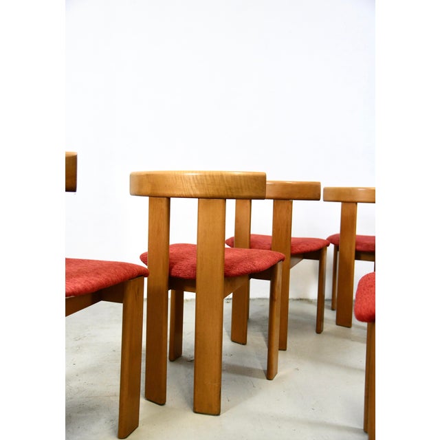 Mid-Century Modern Vintage Dining Chairs by Luigi Vaghi, 1960s, Set of 6 For Sale - Image 3 of 9