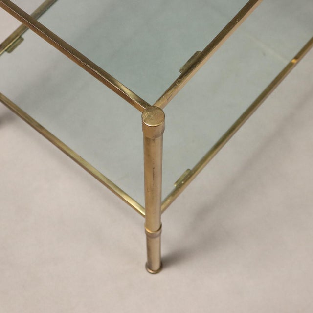 Vintage Brass Coffee Table with Double Glass Tops, 1970s For Sale - Image 4 of 8
