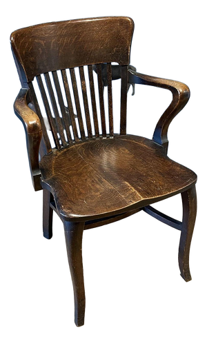 Antique Oak Desk Chair, 1890s