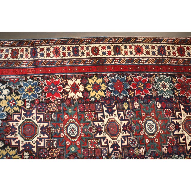 Snowflake Antique Leshghi Caucasian Rug rug no.j3916 For Sale In New York - Image 6 of 8