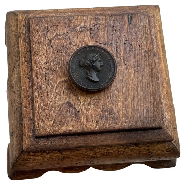 Ooak Antique Wood Box/ Pressed Horn Mourning Cameo For Sale - Image 10 of 10