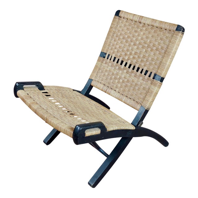 Vintage Hans Wegner Woven Rope Folding Chair Chairish