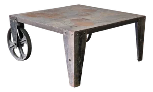 Brutalist Industrial Steel Coffee Table