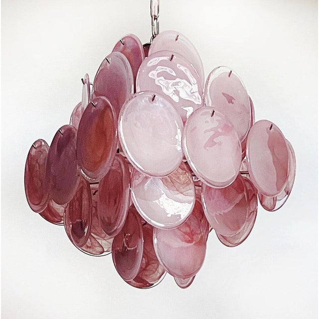 Vintage Italian Murano Chandelier in the style Vistosi For Sale - Image 17 of 18
