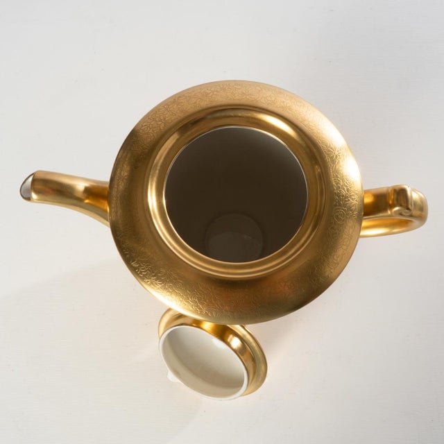 Pickard China Vintage Mid-Century Modern Pickard China Gold Tea Set - 3pcs For Sale - Image 4 of 17
