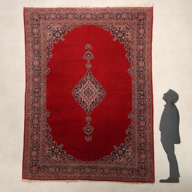 Keshan rug in cotton and wool, fine knot, hand-made. This piece is attributed to the mentioned designer/maker. It has no...