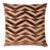 Schumacher x Miles Redd Broken Chevron Cut Velvet 20" Pillow in Brown on Camel For Sale