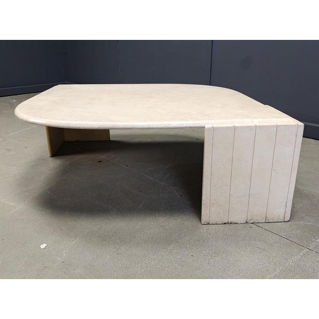 Vintage Travertine Coffee Table from Roche Bobois, 1970s For Sale - Image 3 of 12