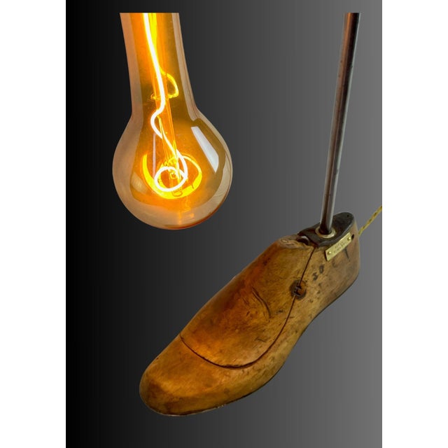 Mid-Century Modern Shoemakers Last Lamp, 1940s For Sale - Image 3 of 9