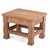 French French Brutalist Style Oak Stool, C. 1960 For Sale - Image 3 of 6