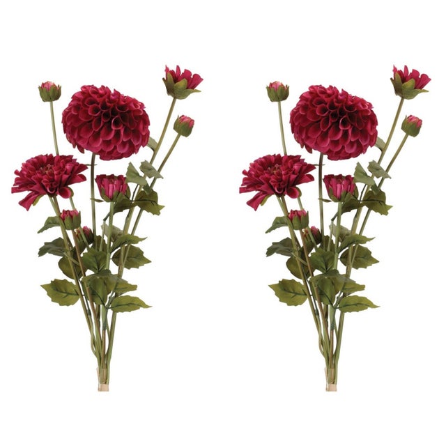 Rustic Zinnia Flower Bundle (Set of 2) For Sale - Image 3 of 3