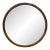Vintage Lodge-Style Round Wood and Metal Mirror For Sale