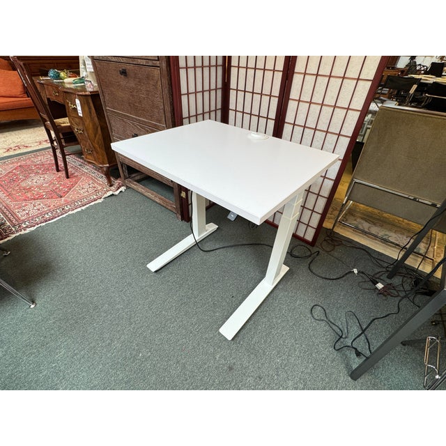 Mid-Century Modern Fully for Herman Miller Standing Desk, White For Sale - Image 3 of 12