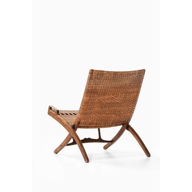 JH-512 Folding Chair in Cane and Oak attributed to Hans Wegner, 1950 For Sale - Image 4 of 8