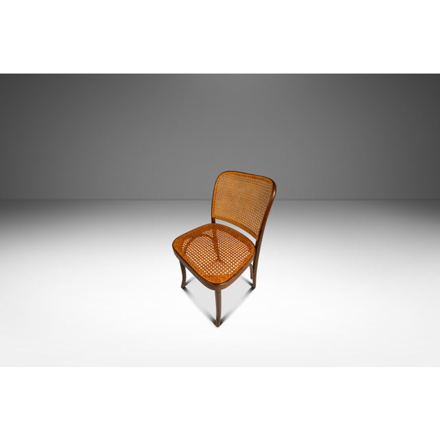 Mid-Century Modern Single Patinaed Bentwood Prague Model 811 Side Chair by Josef Frank for Stendig W/ Original Cane Seat & Back, Poland, C. 1960s For Sale - Image 3 of 18