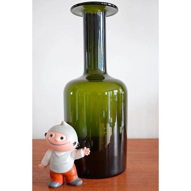 ''Gulvase'' the vase in bottle shape was designed ca.1965 Brauer for the Danish glass manufacturer Holmegaard by the...