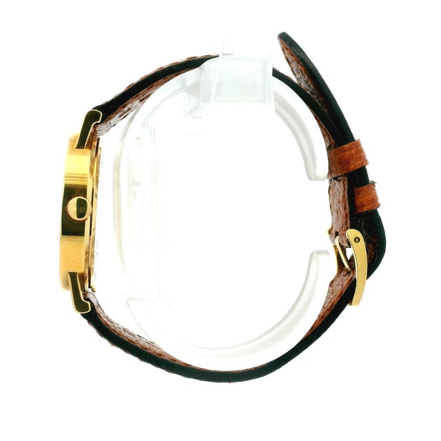 Gold Vintage Bvlgari Bvlgari Bb30gl 18k Gold Black Dial Watch For Sale - Image 8 of 14