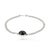 Contemporary Sterling Silver Bezel Set Black Star Cabochon Bracelet Gifts for Her For Sale - Image 3 of 13