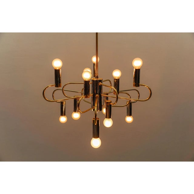 Mid-Century Modern Bicolor Orbit Ceiling Lamp, Italy, 1960s For Sale - Image 13 of 16