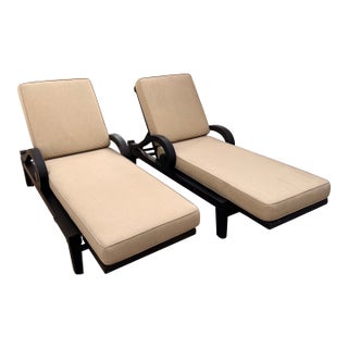 Pair of Ebonized Teak Adjustable Chaises Lounge, Probably Giati Designs For Sale