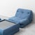 Vintage Lounge Chairs with Coffee Table in Blue Fabric, 1970s, Set of 3 For Sale - Image 6 of 13