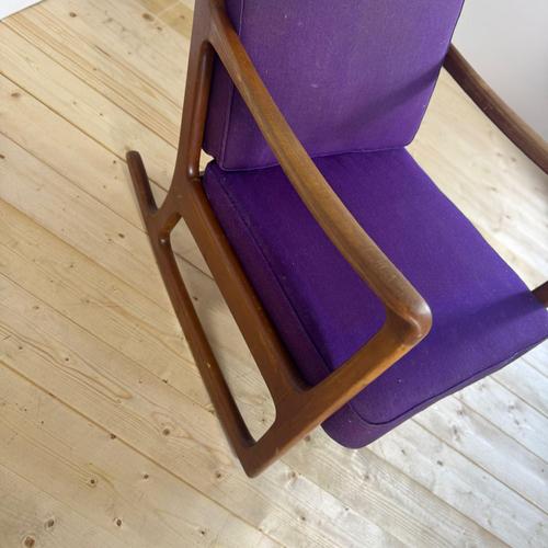 Danish Teak Rocking Chair by Ole Wanscher, 1960s For Sale - Image 4 of 7