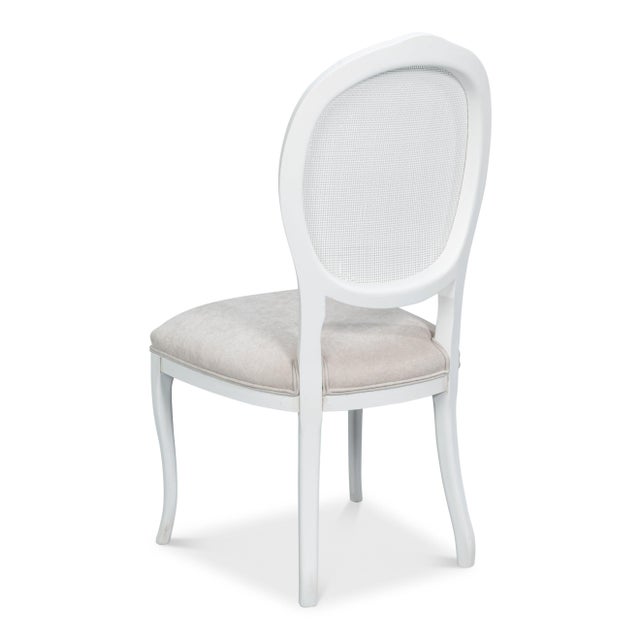 2020s Louis XV Cane Back Dining Chairs in White, Sets of 2 For Sale - Image 5 of 11