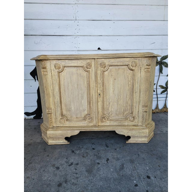 1980s Rustic Carved Wood Corner Hutch Cabinet For Sale - Image 10 of 18