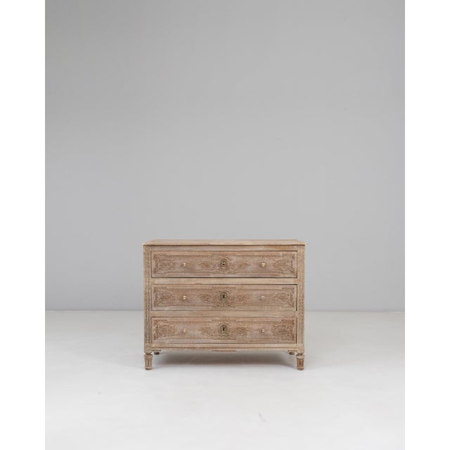 19th Century French Gustavian Oak Chest of Drawers For Sale - Image 16 of 18