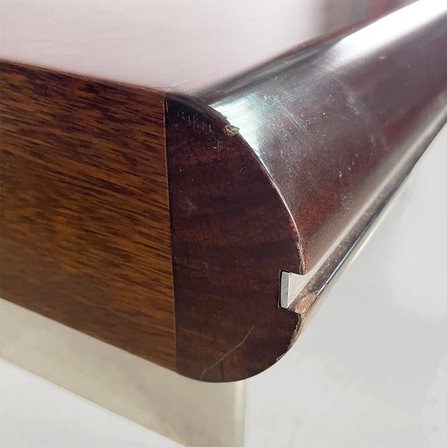 Italian Modern Wooden and Metal Desk by Hans Von Klier for Skipper, 1970s For Sale - Image 10 of 14