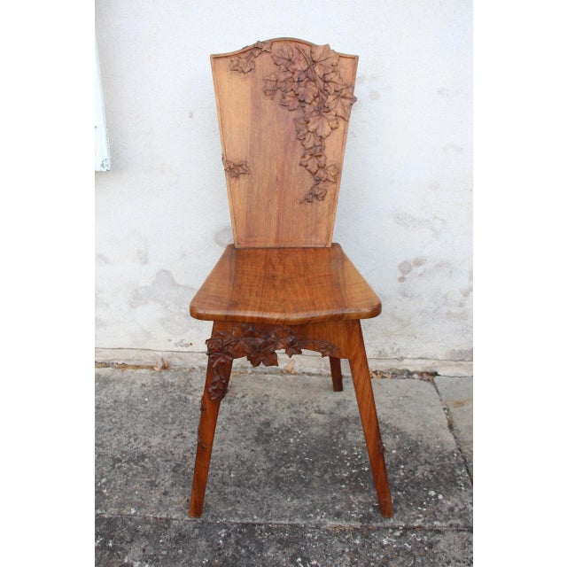 Art Nouveau Chair with Ivy Decoration, 1890s For Sale - Image 3 of 9