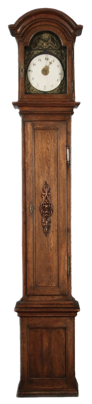Large Antique Baroque Grandfather Clock in Oak, 1750