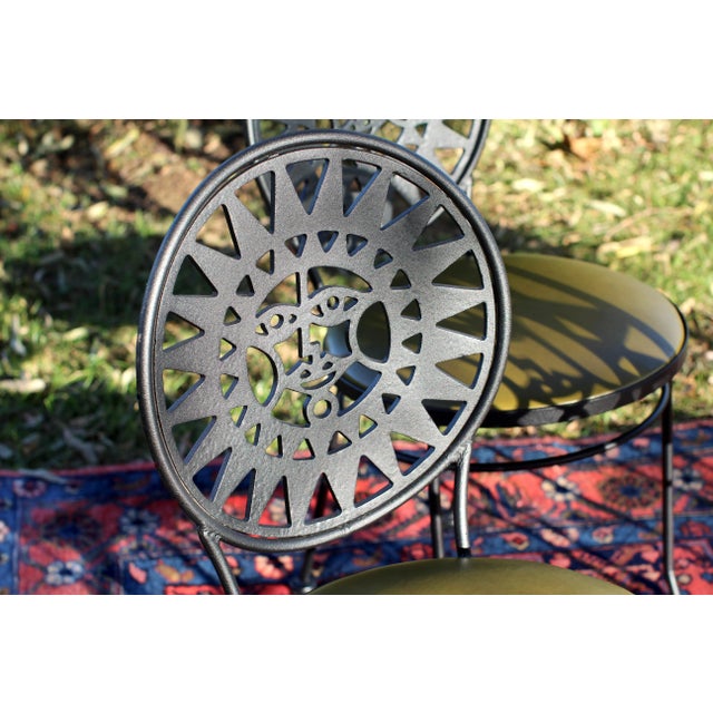 1960s Pair of Arthur Umanoff Attributed Sun Face Chairs For Sale - Image 6 of 12