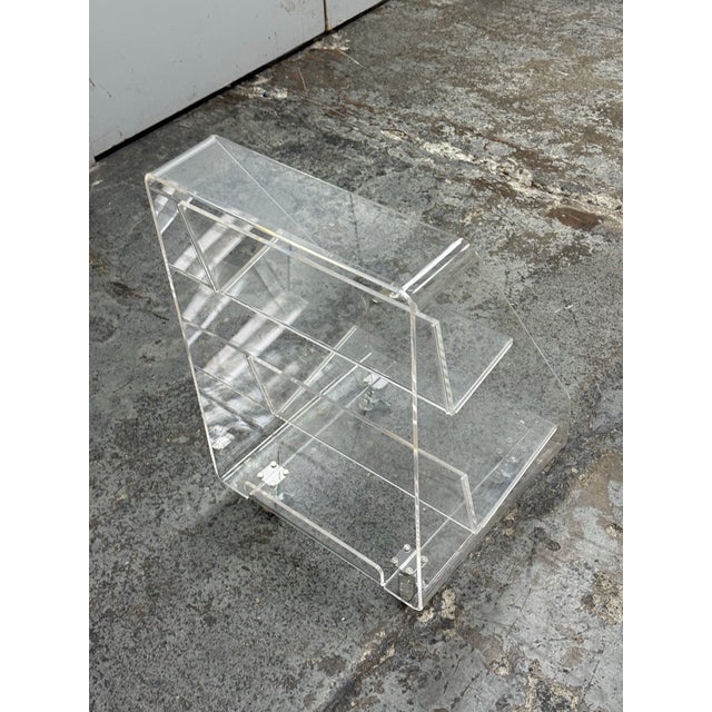 Transparent Crate & Kids Acrylic Rolling Book Cart For Sale - Image 8 of 12
