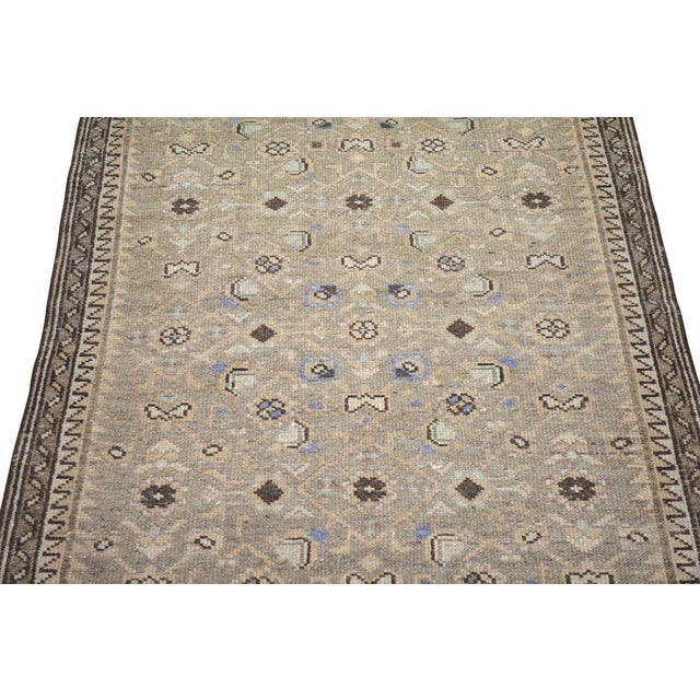 Turkish Vintage Turkish Hand Knotted Wool Rug, 2'9''x9'2'' For Sale - Image 3 of 5