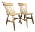 Vintage Beech Farmhouse Dining Chairs, 1950s, Set of 2 For Sale