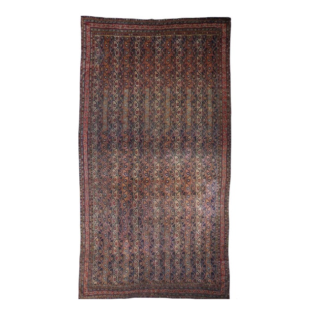 Fine Antique Tribal Qashqai Rug 8'4'' X 15'4'' For Sale