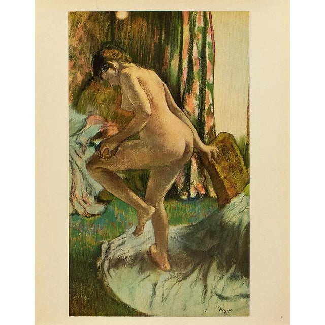 Edgar Degas Circa 1940s After Edgar Degas "After the Bath" Vintage Full Color Impressionist Print For Sale - Image 4 of 6