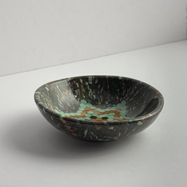 Ceramic Mosaic Bowl by Jean Gerbino for Vallauris, France, 1950s For Sale - Image 3 of 10