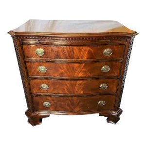 Lloyd Buxton Designer English Walnut Chest of Drawers With Pullout Shelf