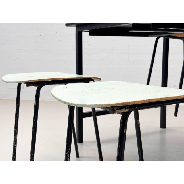 Kelko Table and Lacquered Stools, Switzerland, 1970s, Set of 5 For Sale - Image 18 of 18