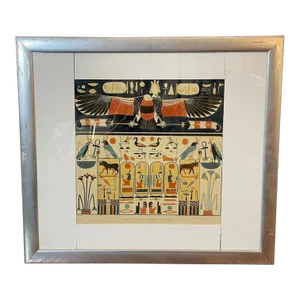 Belzoni, Giovanni Battista -Egypt & Nubia Original Hand Colored Plate Print 1820, Framed